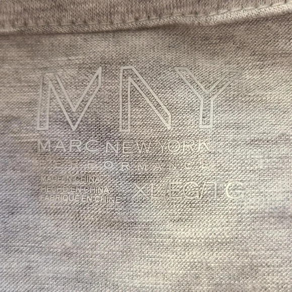 Marc New York Performance Gray Long Sleeve Tee XL - Picture 2 of 6